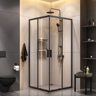 Душевой уголок AM.PM Gem S WK93EP  профиль черный 90х90 см